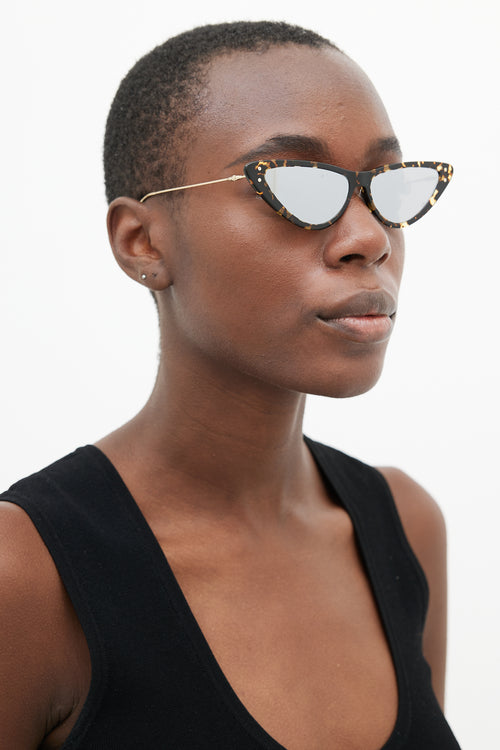 Dior Brown & Gold MissDior B4U Tapered Sunglasses