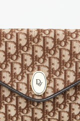 Dior Brown & Gold Monogram Trotter Shoulder Bag