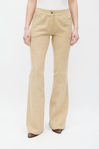 Dior Brown Linen Flared Pant