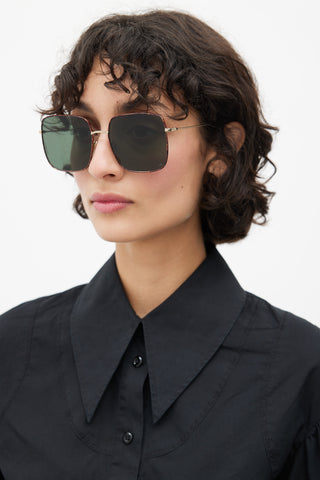 Dior Brown Stellaire 1 J5G07 Square Sunglasses