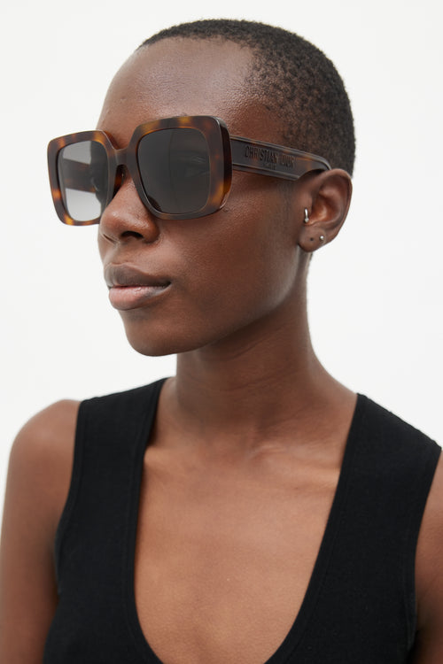 Dior Brown Wildior S3U Oversized Sunglasses