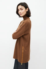 Dior Brown Wool Knit Turtleneck
