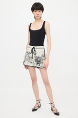 Dior Cashmere & Wool Jacquard Knit Shorts