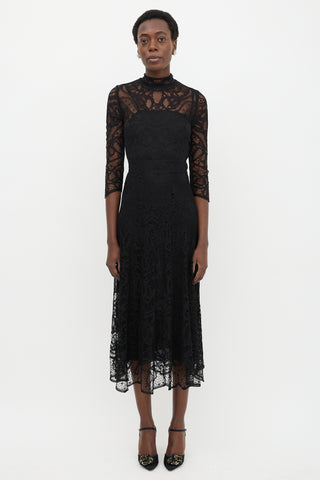 Dior Chantilly Lace A-Line Dress