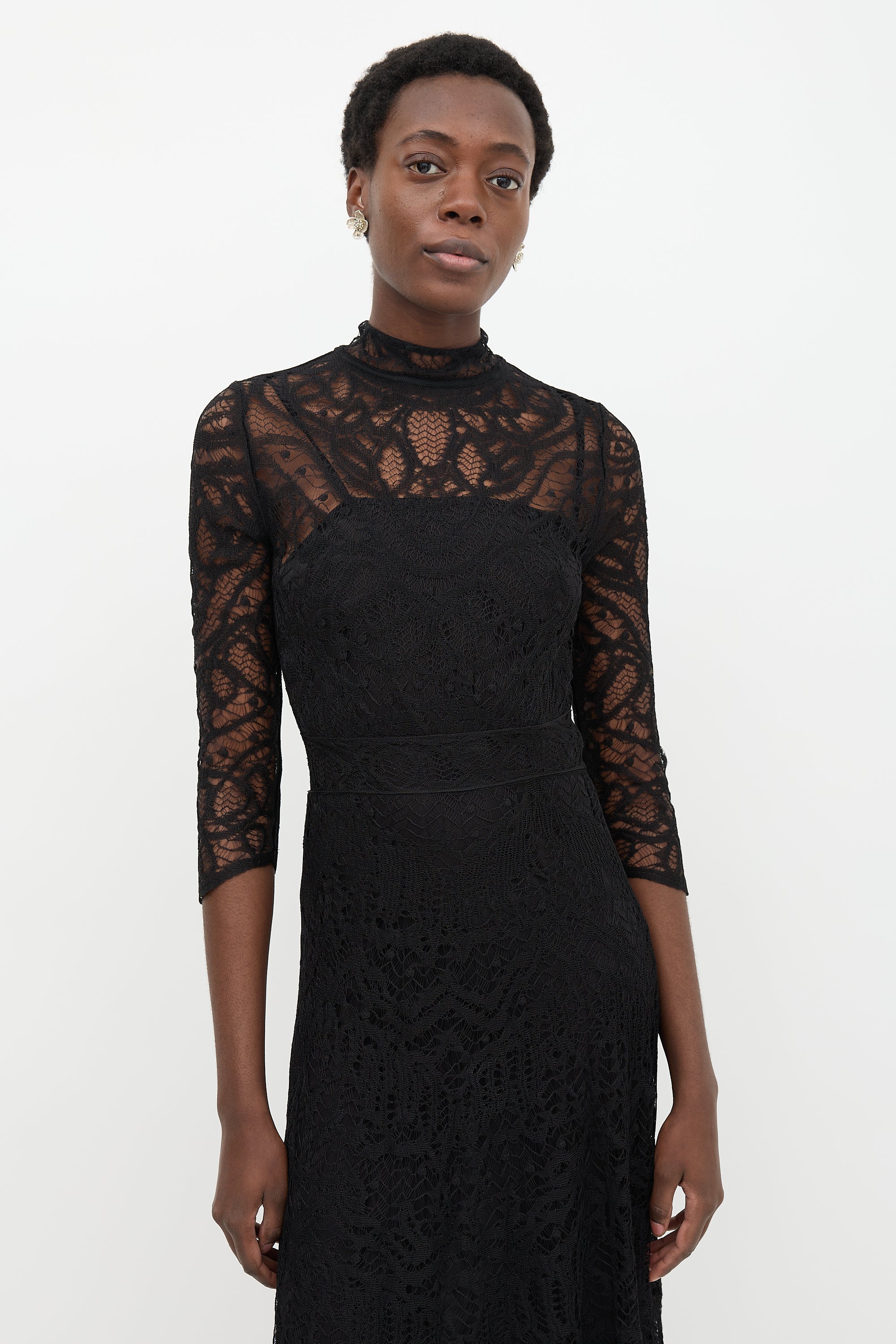Dior // Chantilly Lace A-Line Dress VSP Consignment Dior // Chantilly Lace A-Line Dress VSP Consignment