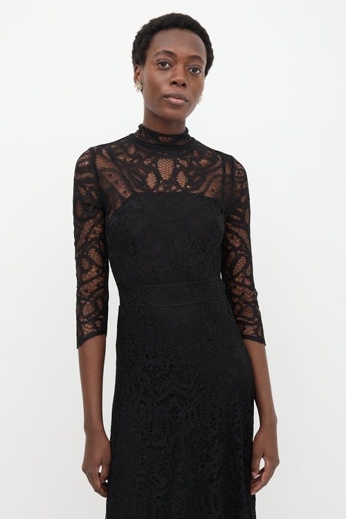 Dior Chantilly Lace A-Line Dress