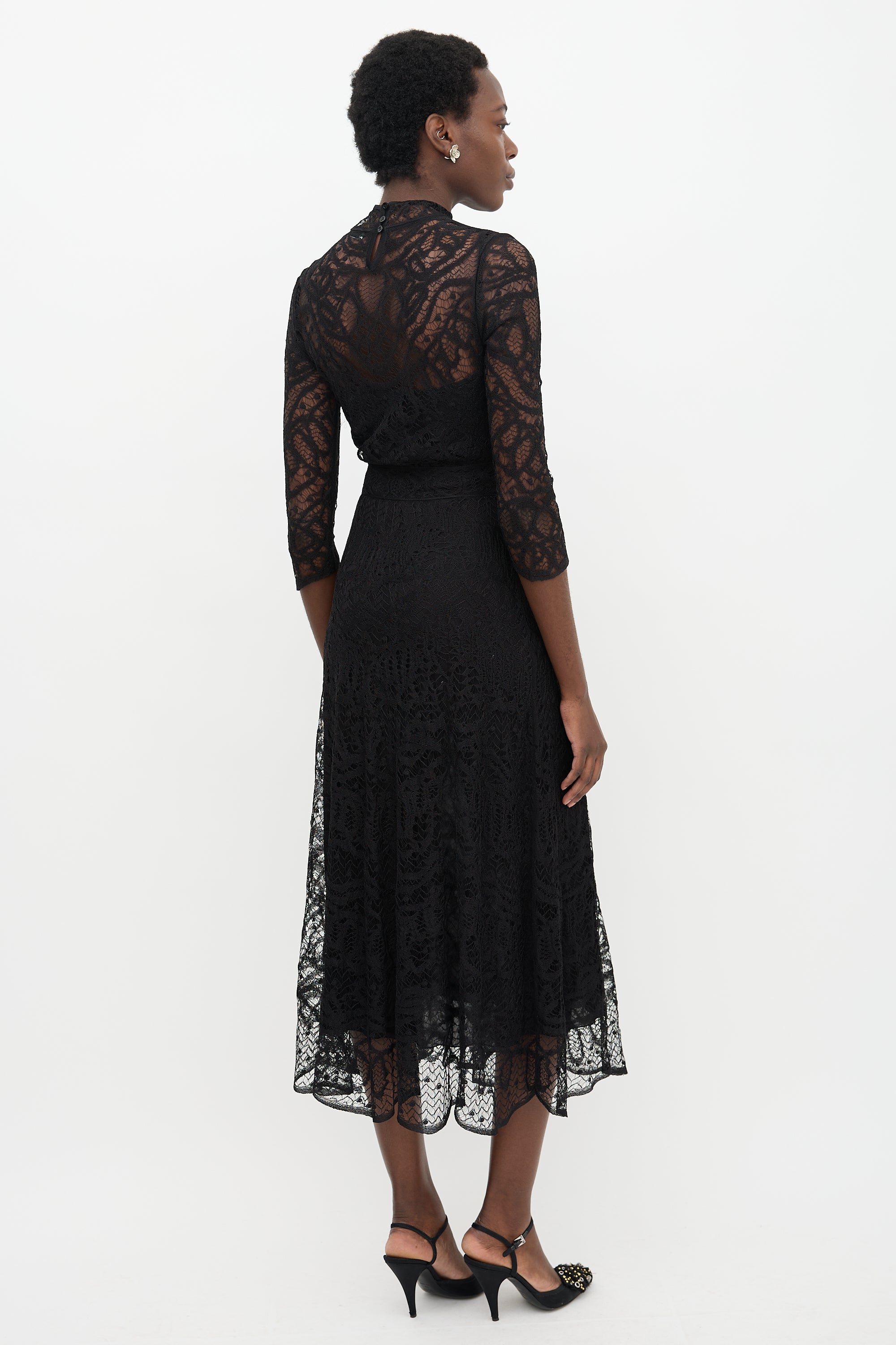 Dior // Chantilly Lace A-Line Dress VSP Consignment Dior // Chantilly Lace A-Line Dress VSP Consignment