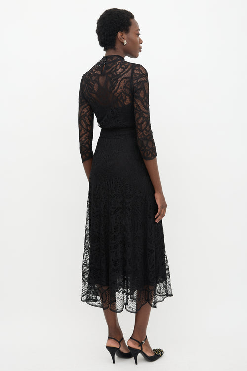 Dior Chantilly Lace A-Line Dress