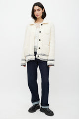 Dior Cream & Black Caro Ecru Wool Jacket