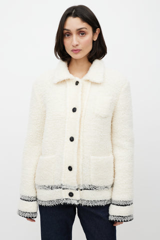 Dior Cream & Black Caro Ecru Wool Jacket
