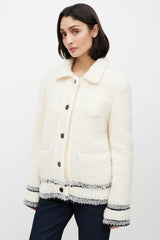 Dior Cream & Black Caro Ecru Wool Jacket