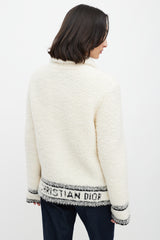 Dior Cream & Black Caro Ecru Wool Jacket