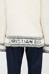Dior Cream & Black Caro Ecru Wool Jacket