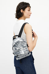 Dior 2021 White & Navy DiorTravel Nylon Backpack