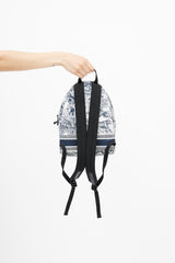 Dior 2021 White & Navy DiorTravel Nylon Backpack