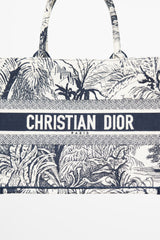Dior 2021 Cream & Navy Medium Book Tote