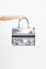 Dior 2021 Cream & Navy Medium Book Tote