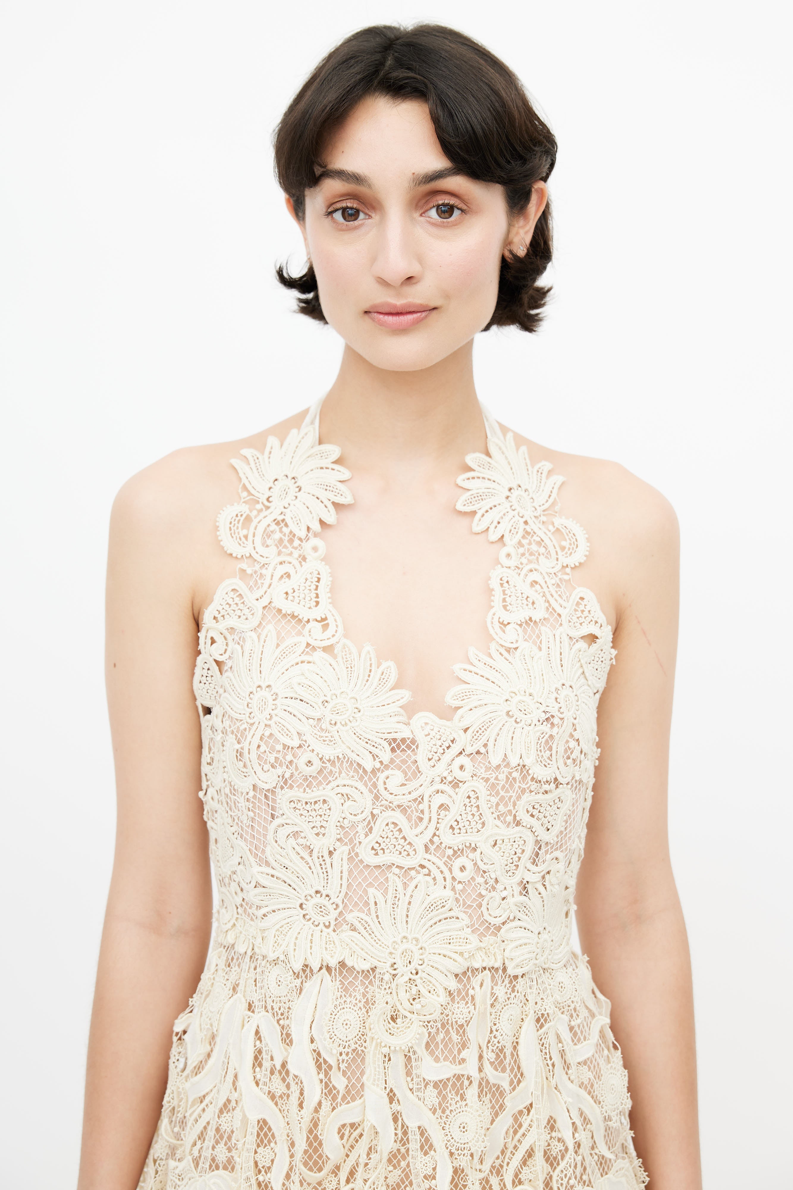 dior cream dress Dior Cream Paint Print Dress