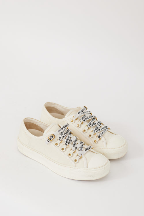 Dior Cream & Gold Walk'N'Dior Sneaker