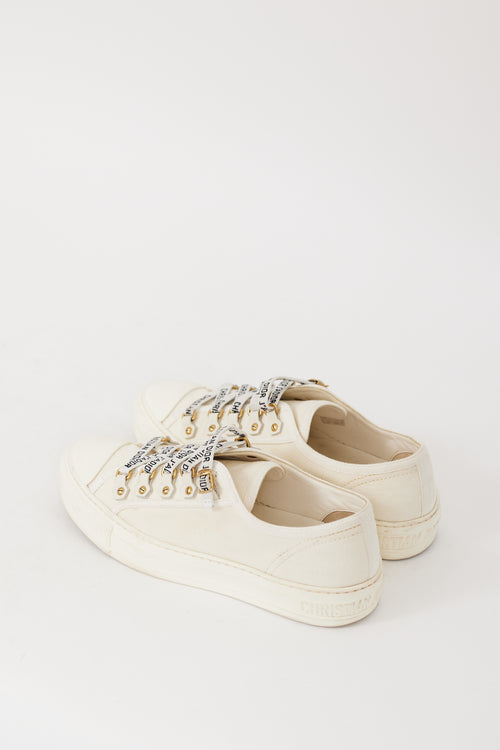 Dior Cream & Gold Walk'N'Dior Sneaker