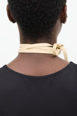 Dior Cream Leather Chris 1947 Wrap Bracelet
