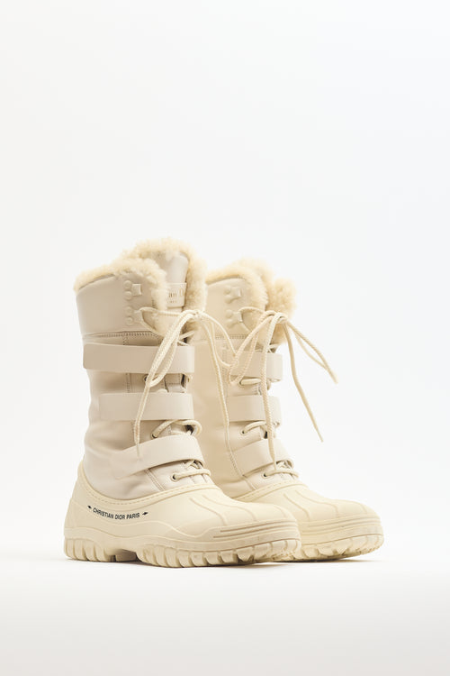 Dior Cream Leather & Rubber D-Venture Snow Boot