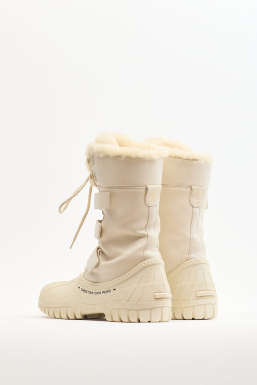 Dior Cream Leather & Rubber D-Venture Snow Boot