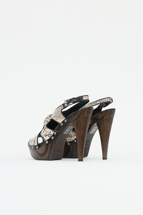 DiorSlingback Platform Sandal