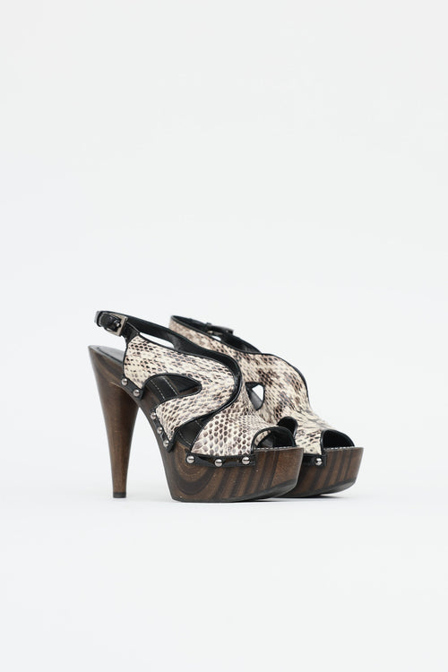 DiorSlingback Platform Sandal