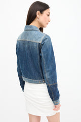 Dior Cropped Denim Logo Jacket