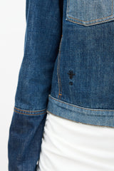Dior Cropped Denim Logo Jacket
