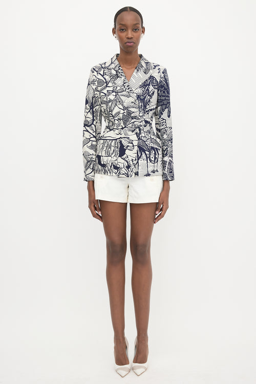 Dior Cruise 2020 Printed Bar Blazer