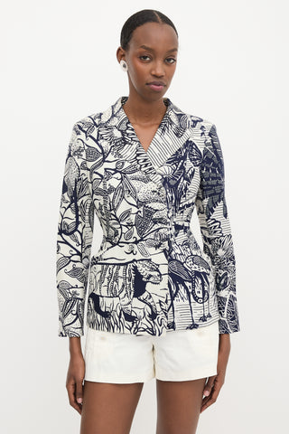 Dior Cruise 2020 Printed Bar Blazer