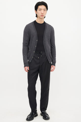 Dior Dark Grey Wool Cardigan