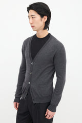 Dior Dark Grey Wool Cardigan