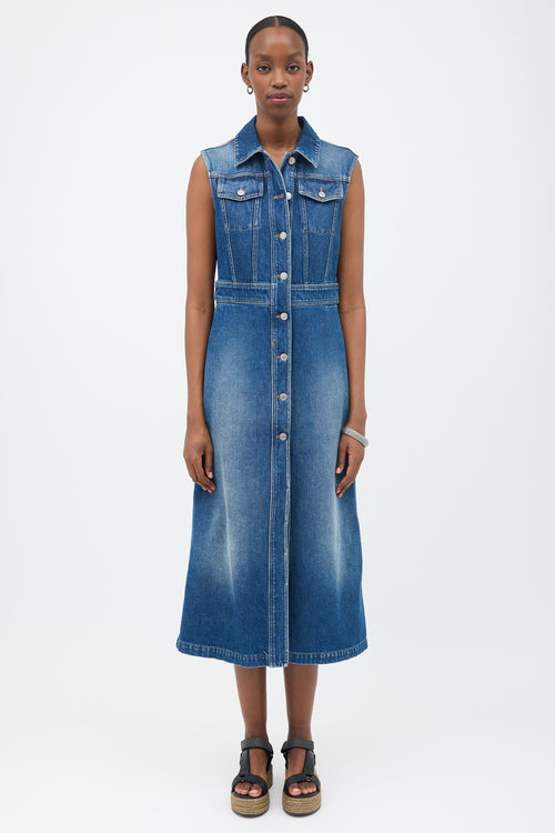 Dior Denim Sleeveless Dress