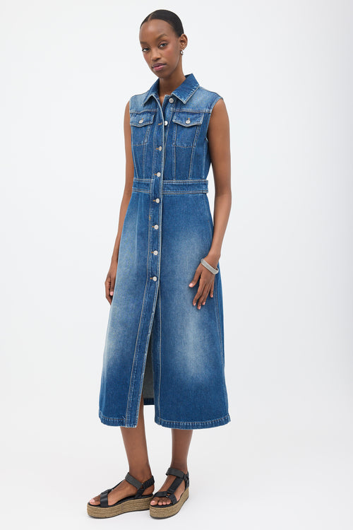 Dior Denim Sleeveless Dress