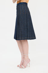 Dior Denim & Chambray Wrap Skirt