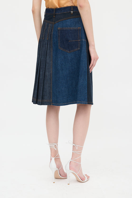 Dior Denim & Chambray Wrap Skirt