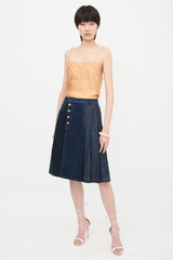 Dior Denim & Chambray Wrap Skirt
