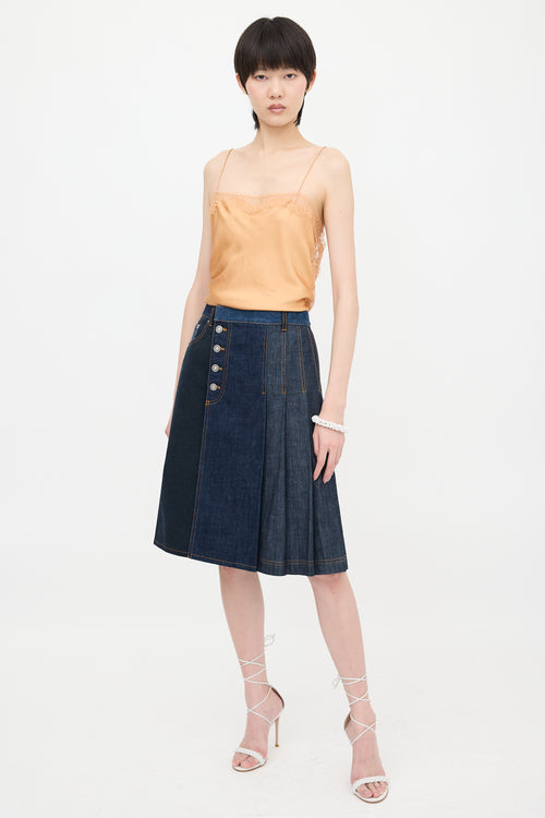 Dior Denim & Chambray Wrap Skirt