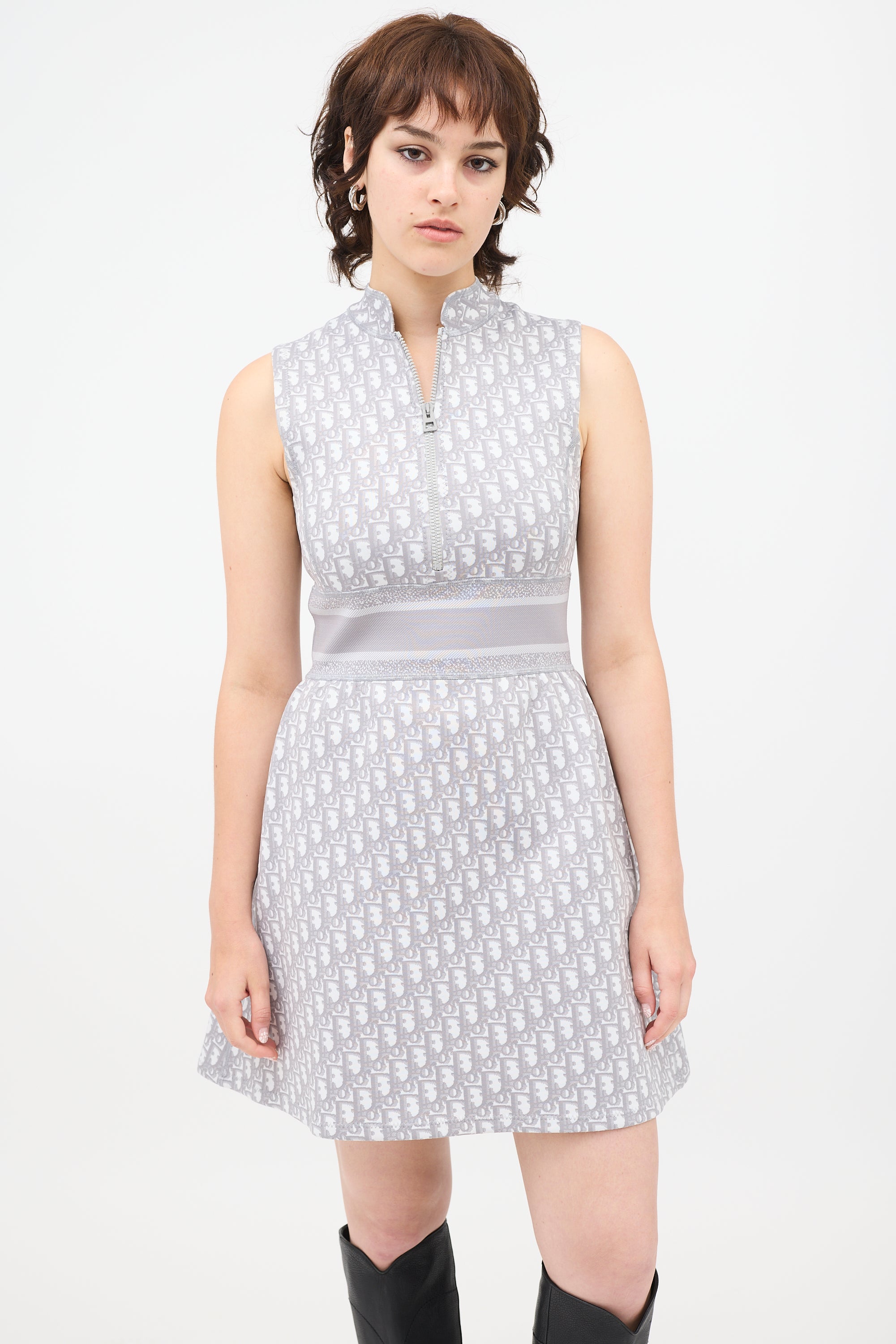 dioriviera short dress CHRISTIAN DIOR 'DIORIVIERA' HOODED SHORT DRESS - SIZE 6