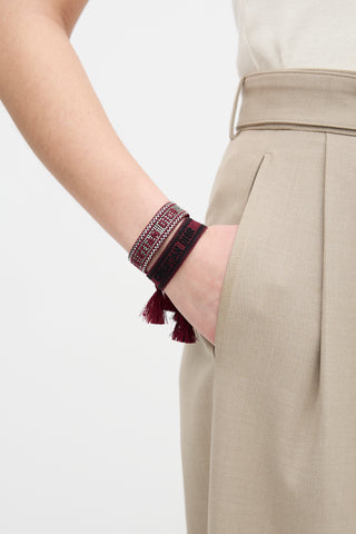 Dior Embellished Logo Friendship Two Piece Bracelets