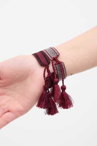 Dior Embellished Logo Friendship Two Piece Bracelets