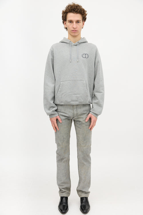 Dior Embroidered Logo Hoodie