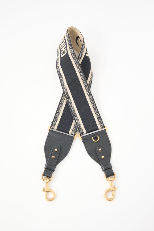 Dior Embroidered Logo Bag Strap