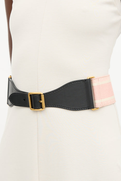 Dior Embroidered Logo Belt