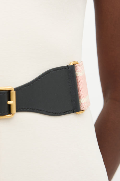 Dior Embroidered Logo Belt