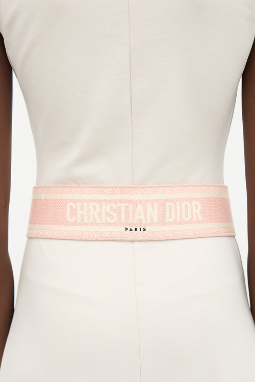 Dior Embroidered Logo Belt