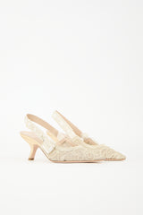 Dior Embroidered Mesh J'Adior Slingback Pump